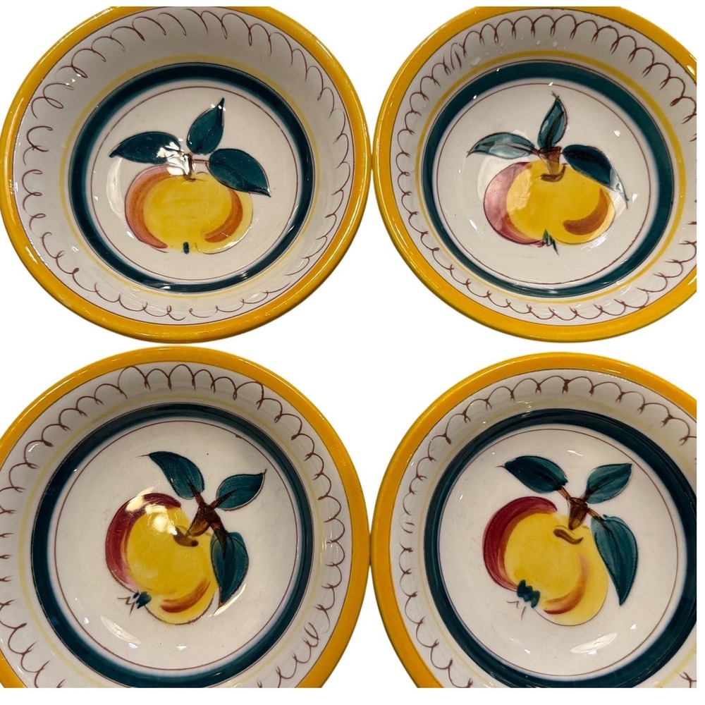 Vintage Stangl Pottery Garden Flower Fruit Small Fruit Small Bowls Set of 4